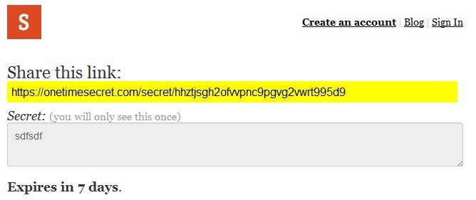 onetimesecret сервис секретных заметок