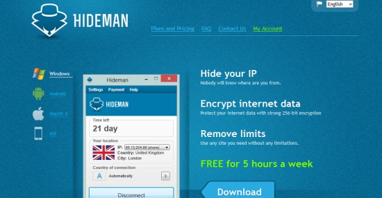 hideman обход блокировок сайтов